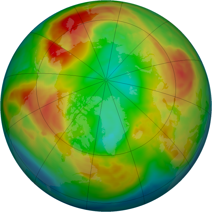 Arctic ozone map for 17 February 2011